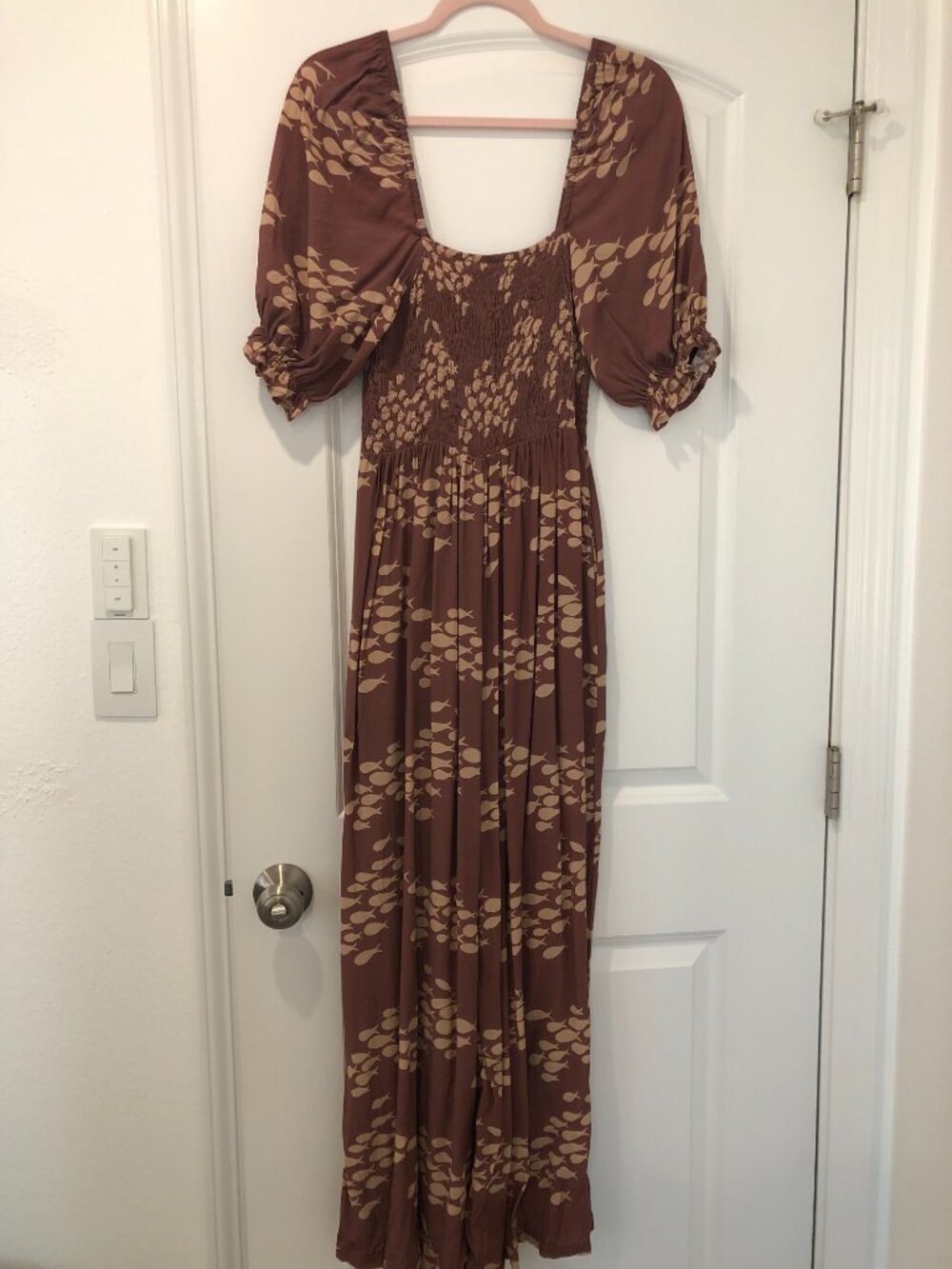 Fighting Eel Brown Floral Off-Shoulder Jumpsuit - Picture 5 of 7